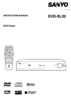 Sanyo DVD-SL20 - Owners Manual 